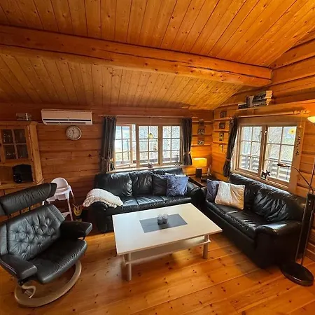 Traditional Norwegian Log Cabin With Sauna By The Sea