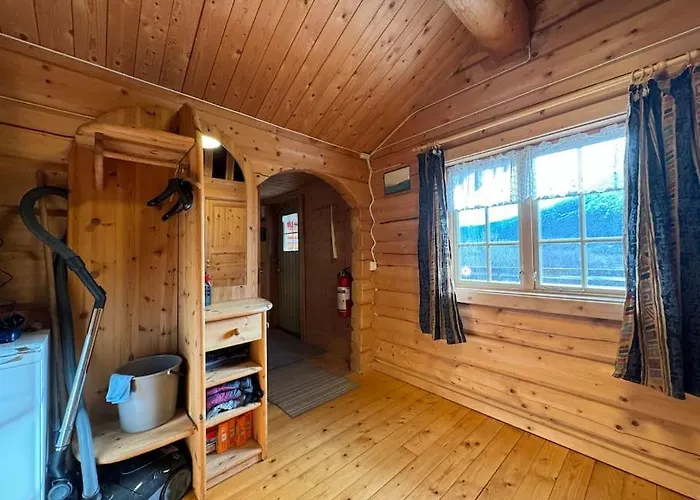 Traditional Norwegian Log Cabin With Sauna By The Sea